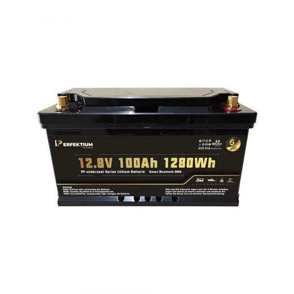 Perfektium PF-Serie LiFePO4-Lithiumbatterie 12,8 V 100 Ah, Smart-BMS mit Bluetooth, Wohnmobil-Untersitzbatterie Perfektium PF-Serie LiFePO4-Lithiumbatterie 12,8 V 100 Ah, Smart-BMS mit Bluetooth, Wohnmobil-Untersitzbatterie
