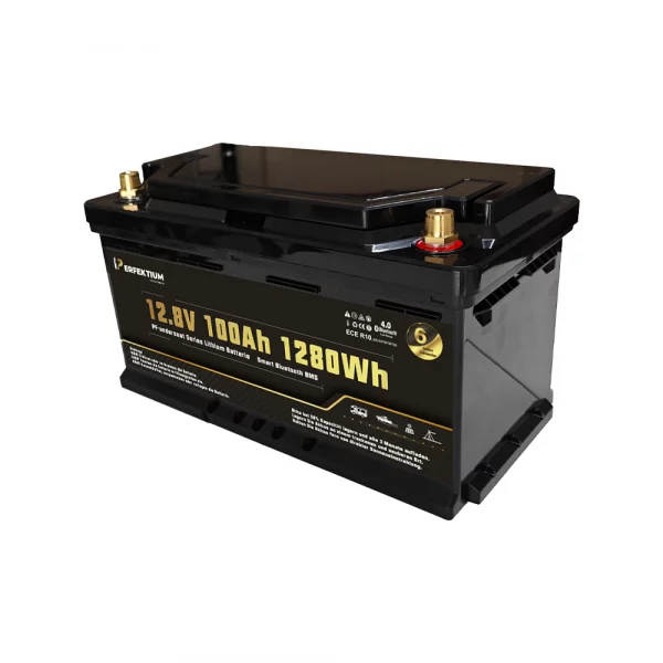 Perfektium PF-Serie LiFePO4-Lithiumbatterie 12,8 V 100 Ah, Smart-BMS mit Bluetooth, Wohnmobil-Untersitzbatterie Perfektium PF-Serie LiFePO4-Lithiumbatterie 12,8 V 100 Ah, Smart-BMS mit Bluetooth, Wohnmobil-Untersitzbatterie