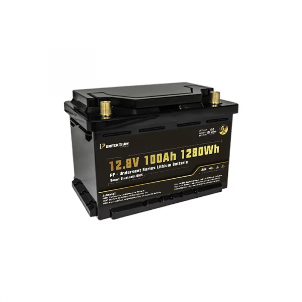 Perfektium PF-Serie LiFePO4-Lithiumbatterie 12,8 V 100 Ah, LN3, Smart-BMS mit Bluetooth, Wohnmobil-Untersitzbatterie Perfektium PF-Serie LiFePO4-Lithiumbatterie 12,8 V 100 Ah, LN3, Smart-BMS mit Bluetooth, Wohnmobil-Untersitzbatterie
