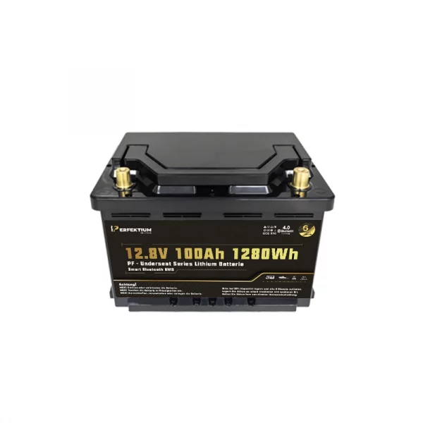 Perfektium PF-Serie LiFePO4-Lithiumbatterie 12,8 V 100 Ah, LN3, Smart-BMS mit Bluetooth, Wohnmobil-Untersitzbatterie Perfektium PF-Serie LiFePO4-Lithiumbatterie 12,8 V 100 Ah, LN3, Smart-BMS mit Bluetooth, Wohnmobil-Untersitzbatterie