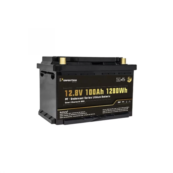 Perfektium PF-Serie LiFePO4-Lithiumbatterie 12,8 V 100 Ah, LN3, Smart-BMS mit Bluetooth, Wohnmobil-Untersitzbatterie Perfektium PF-Serie LiFePO4-Lithiumbatterie 12,8 V 100 Ah, LN3, Smart-BMS mit Bluetooth, Wohnmobil-Untersitzbatterie