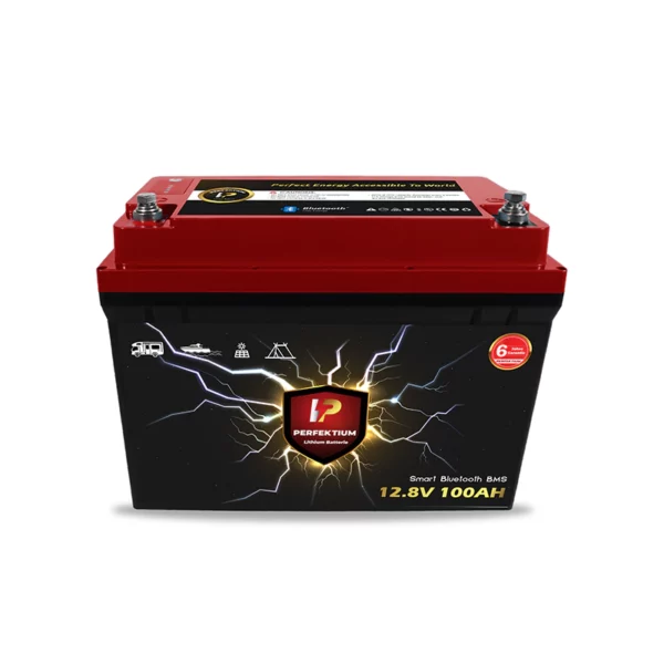 Perfektium PF-Serie LiFePO4-Lithiumbatterie 12,8 V 100 Ah, Smart-BMS mit Bluetooth und Heizung