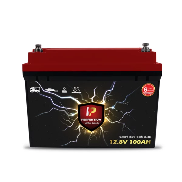 Perfektium PF-Serie LiFePO4-Lithiumbatterie 12,8 V 100 Ah, Smart-BMS mit Bluetooth und Heizung