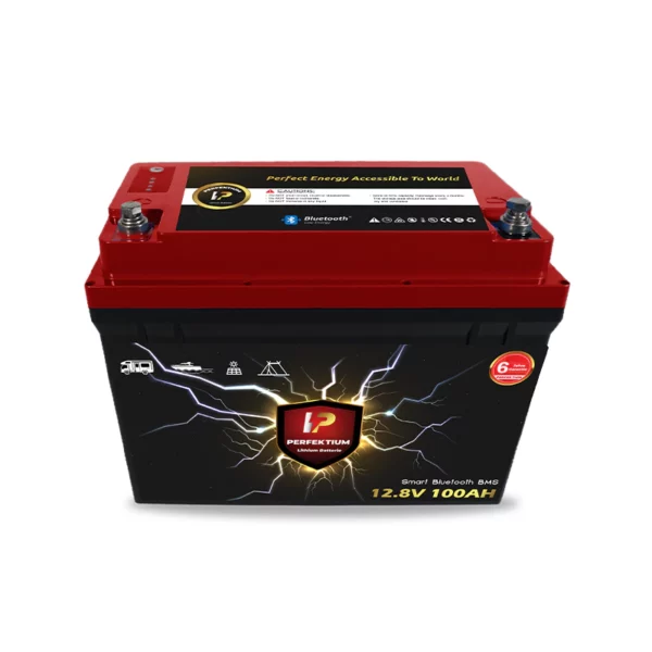 Perfektium PF-Serie LiFePO4-Lithiumbatterie 12,8 V 100 Ah, Smart-BMS mit Bluetooth und Heizung