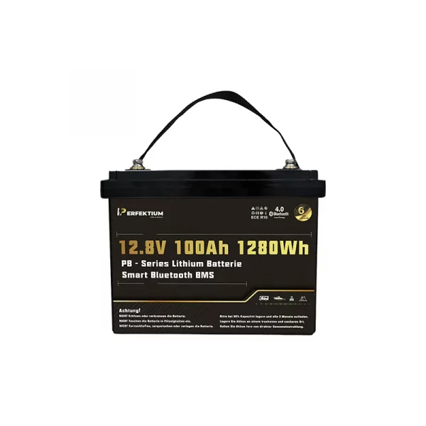 Perfektium PB-Serie LiFePO4-Lithiumbatterie 12,8 V 100 Ah, PRO-Smart-BMS mit Bluetooth Perfektium PB-Serie LiFePO4-Lithiumbatterie 12,8 V 100 Ah, PRO-Smart-BMS mit Bluetooth