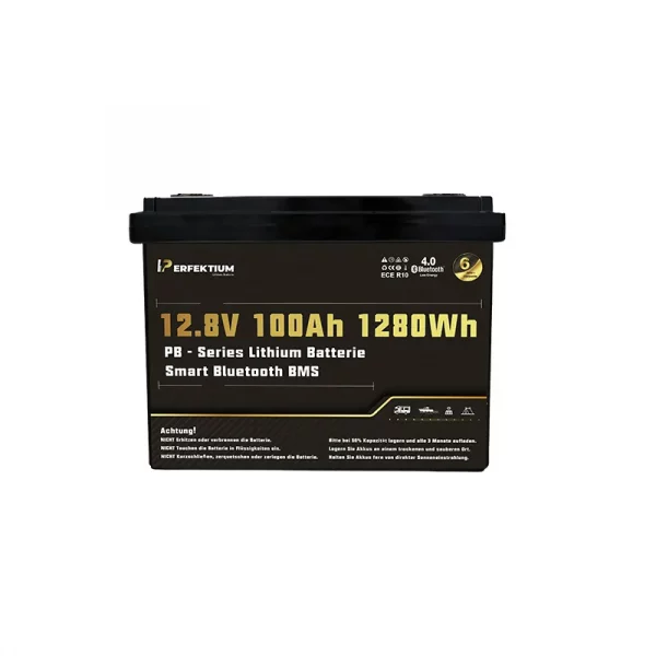 Perfektium PB-Serie LiFePO4-Lithiumbatterie 12,8 V 100 Ah, PRO-Smart-BMS mit Bluetooth Perfektium PB-Serie LiFePO4-Lithiumbatterie 12,8 V 100 Ah, PRO-Smart-BMS mit Bluetooth