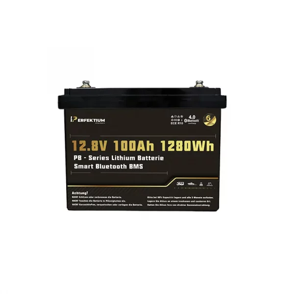 Perfektium PB-Serie LiFePO4-Lithiumbatterie 12,8 V 100 Ah, PRO-Smart-BMS mit Bluetooth Perfektium PB-Serie LiFePO4-Lithiumbatterie 12,8 V 100 Ah, PRO-Smart-BMS mit Bluetooth