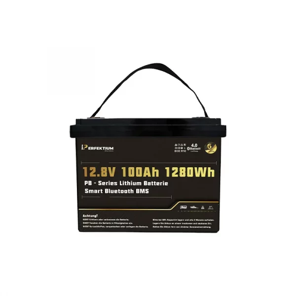 Perfektium PB-Serie LiFePO4-Lithiumbatterie 12,8 V 100 Ah, PRO-Smart-BMS mit Bluetooth Perfektium PB-Serie LiFePO4-Lithiumbatterie 12,8 V 100 Ah, PRO-Smart-BMS mit Bluetooth
