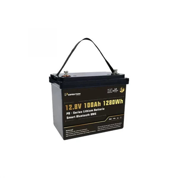 Perfektium PB-Serie LiFePO4-Lithiumbatterie 12,8 V 100 Ah, PRO-Smart-BMS mit Bluetooth Perfektium PB-Serie LiFePO4-Lithiumbatterie 12,8 V 100 Ah, PRO-Smart-BMS mit Bluetooth