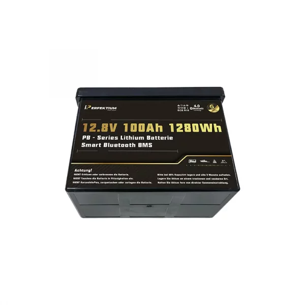 Perfektium PB-Serie LiFePO4-Lithiumbatterie 12,8 V 100 Ah, PRO-Smart-BMS mit Bluetooth Perfektium PB-Serie LiFePO4-Lithiumbatterie 12,8 V 100 Ah, PRO-Smart-BMS mit Bluetooth