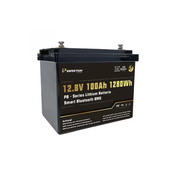 Perfektium PB-Serie LiFePO4-Lithiumbatterie 12,8 V 100 Ah, PRO-Smart-BMS mit Bluetooth Perfektium PB-Serie LiFePO4-Lithiumbatterie 12,8 V 100 Ah, PRO-Smart-BMS mit Bluetooth
