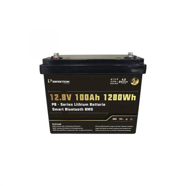 Perfektium PB-Serie LiFePO4-Lithiumbatterie 12,8 V 100 Ah, PRO-Smart-BMS mit Bluetooth Perfektium PB-Serie LiFePO4-Lithiumbatterie 12,8 V 100 Ah, PRO-Smart-BMS mit Bluetooth