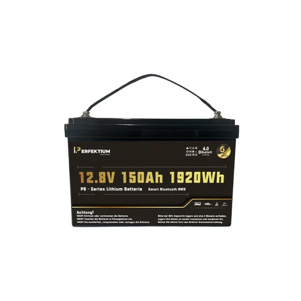 Perfektium PB-Serie LiFePO4-Lithiumbatterie 12,8 V 150 Ah, PRO-Smart-BMS mit Bluetooth Perfektium PB-Serie LiFePO4-Lithiumbatterie 12,8 V 150 Ah, PRO-Smart-BMS mit Bluetooth