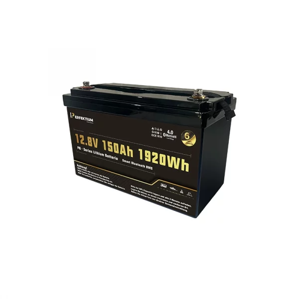 Perfektium PB-Serie LiFePO4-Lithiumbatterie 12,8 V 150 Ah, PRO-Smart-BMS mit Bluetooth Perfektium PB-Serie LiFePO4-Lithiumbatterie 12,8 V 150 Ah, PRO-Smart-BMS mit Bluetooth