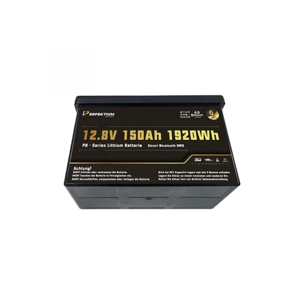 Perfektium PB-Serie LiFePO4-Lithiumbatterie 12,8 V 150 Ah, PRO-Smart-BMS mit Bluetooth Perfektium PB-Serie LiFePO4-Lithiumbatterie 12,8 V 150 Ah, PRO-Smart-BMS mit Bluetooth