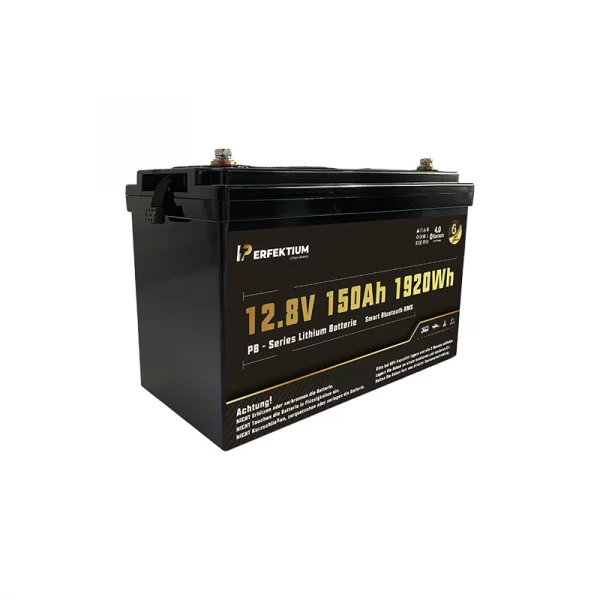 Perfektium PB-Serie LiFePO4-Lithiumbatterie 12,8 V 150 Ah, PRO-Smart-BMS mit Bluetooth Perfektium PB-Serie LiFePO4-Lithiumbatterie 12,8 V 150 Ah, PRO-Smart-BMS mit Bluetooth