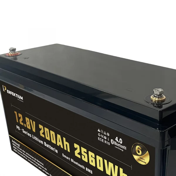 Perfektium PB-Serie LiFePO4-Lithiumbatterie 12,8 V 200 Ah, PRO-Smart-BMS mit Bluetooth Perfektium PB-Serie LiFePO4-Lithiumbatterie 12,8 V 200 Ah, PRO-Smart-BMS mit Bluetooth