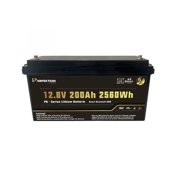 Perfektium PB-Serie LiFePO4-Lithiumbatterie 12,8 V 200 Ah, PRO-Smart-BMS mit Bluetooth Perfektium PB-Serie LiFePO4-Lithiumbatterie 12,8 V 200 Ah, PRO-Smart-BMS mit Bluetooth