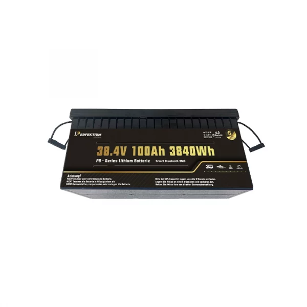 Perfektium PB-Serie LiFePO4-Lithiumbatterie 38,4 V 100 Ah, Smart-BMS mit Bluetooth Perfektium PB-Serie LiFePO4-Lithiumbatterie 38,4 V 100 Ah, Smart-BMS mit Bluetooth