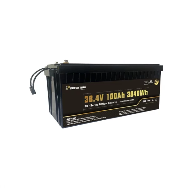 Perfektium PB-Serie LiFePO4-Lithiumbatterie 38,4 V 100 Ah, Smart-BMS mit Bluetooth Perfektium PB-Serie LiFePO4-Lithiumbatterie 38,4 V 100 Ah, Smart-BMS mit Bluetooth