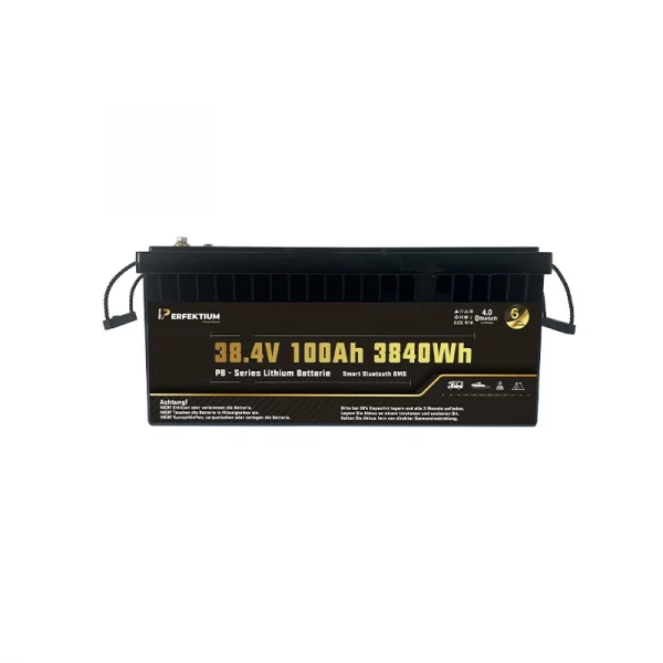Perfektium PB-Serie LiFePO4-Lithiumbatterie 38,4 V 100 Ah, Smart-BMS mit Bluetooth Perfektium PB-Serie LiFePO4-Lithiumbatterie 38,4 V 100 Ah, Smart-BMS mit Bluetooth