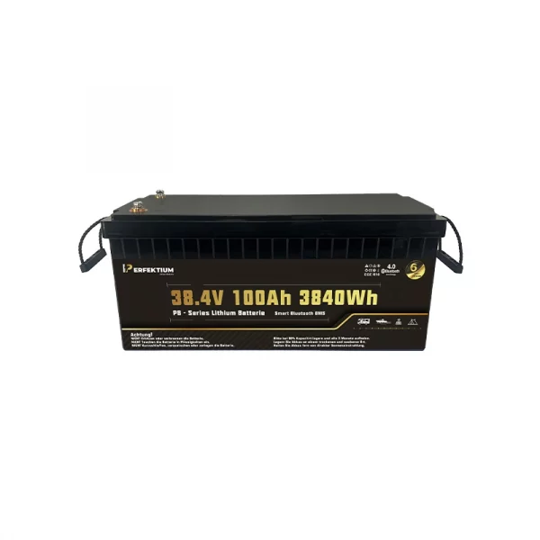 Perfektium PB-Serie LiFePO4-Lithiumbatterie 38,4 V 100 Ah, Smart-BMS mit Bluetooth Perfektium PB-Serie LiFePO4-Lithiumbatterie 38,4 V 100 Ah, Smart-BMS mit Bluetooth