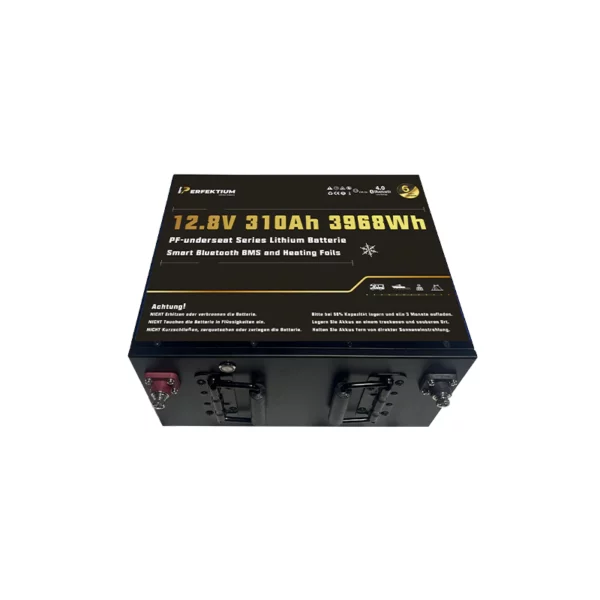 Perfektium LiFePO4-Lithiumbatterie 12 V 310 Ah, Untersitzbatterie, Smart-BMS mit Bluetooth und Heizung Perfektium LiFePO4-Lithiumbatterie 12 V 310 Ah, Untersitzbatterie, Smart-BMS mit Bluetooth und Heizung