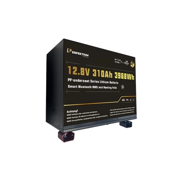 Perfektium LiFePO4-Lithiumbatterie 12 V 310 Ah, Untersitzbatterie, Smart-BMS mit Bluetooth und Heizung Perfektium LiFePO4-Lithiumbatterie 12 V 310 Ah, Untersitzbatterie, Smart-BMS mit Bluetooth und Heizung