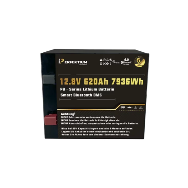 Perfektium LiFePO4-Lithiumbatterie 12 V 620 Ah, Smart-BMS mit Bluetooth Perfektium LiFePO4-Lithiumbatterie 12 V 620 Ah, Smart-BMS mit Bluetooth