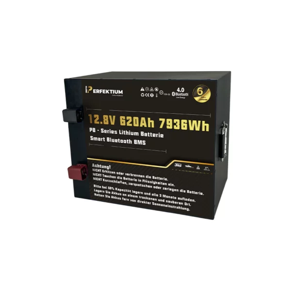 Perfektium LiFePO4-Lithiumbatterie 12 V 620 Ah, Smart-BMS mit Bluetooth Perfektium LiFePO4-Lithiumbatterie 12 V 620 Ah, Smart-BMS mit Bluetooth
