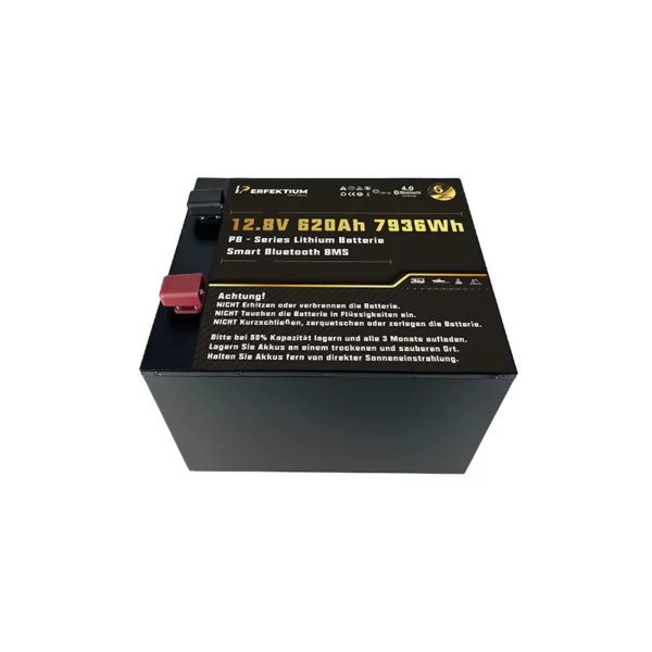 Perfektium LiFePO4-Lithiumbatterie 12 V 620 Ah, Smart-BMS mit Bluetooth Perfektium LiFePO4-Lithiumbatterie 12 V 620 Ah, Smart-BMS mit Bluetooth