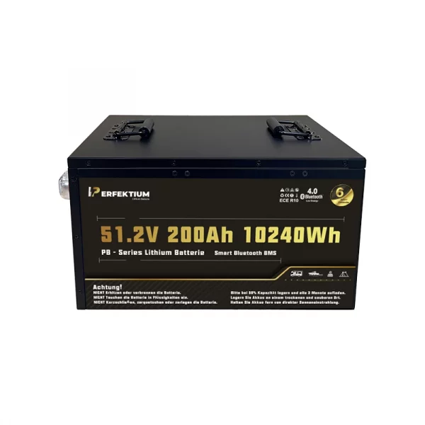 Perfektium PB-Serie LiFePO4-Lithiumbatterie 51,2 V 200 Ah, Smart-BMS mit Bluetooth und Heizung Perfektium PB-Serie LiFePO4-Lithiumbatterie 51,2 V 200 Ah, Smart-BMS mit Bluetooth und Heizung