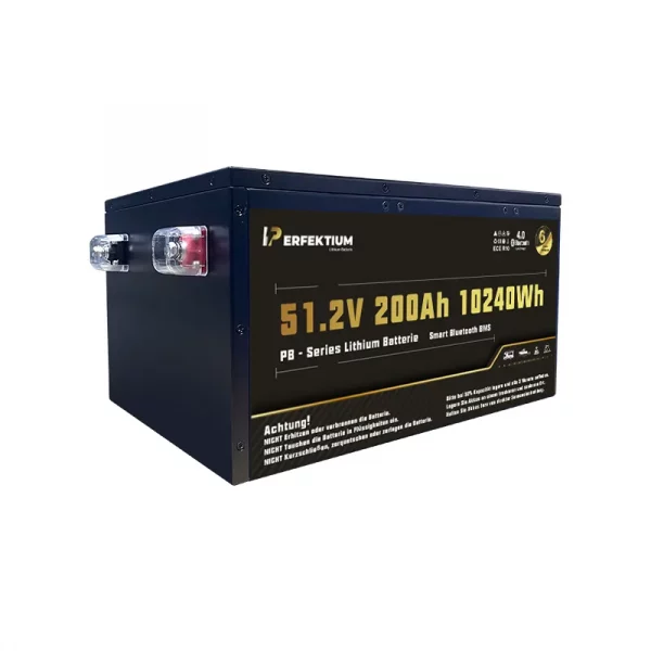 Perfektium PB-Serie LiFePO4-Lithiumbatterie 51,2 V 200 Ah, Smart-BMS mit Bluetooth und Heizung Perfektium PB-Serie LiFePO4-Lithiumbatterie 51,2 V 200 Ah, Smart-BMS mit Bluetooth und Heizung