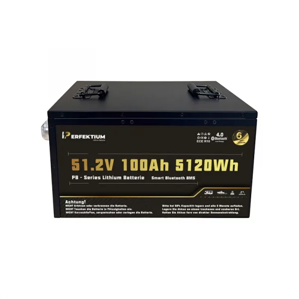 Perfektium PB-Serie LiFePO4-Lithiumbatterie 51,2 V 100 Ah, Smart-BMS mit Bluetooth Perfektium PB-Serie LiFePO4-Lithiumbatterie 51,2 V 100 Ah, Smart-BMS mit Bluetooth