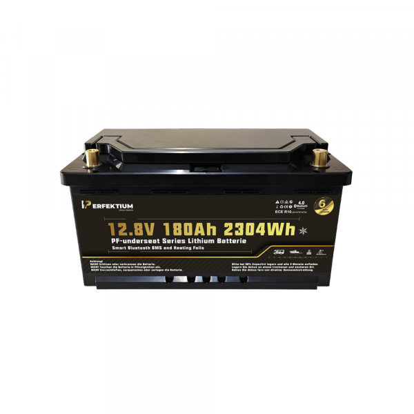 Perfektium PF-Serie LiFePO4-Lithiumbatterie 12,8 V 180 Ah, Smart-BMS mit Bluetooth, Wohnmobil-Untersitzbatterie mit Heizung Perfektium PF-Serie LiFePO4-Lithiumbatterie 12,8 V 180 Ah, Smart-BMS mit Bluetooth, Wohnmobil-Untersitzbatterie mit Heizung