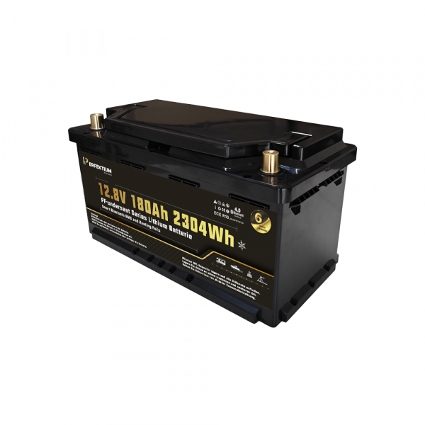 Perfektium PF-Serie LiFePO4-Lithiumbatterie 12,8 V 180 Ah, Smart-BMS mit Bluetooth, Wohnmobil-Untersitzbatterie mit Heizung Perfektium PF-Serie LiFePO4-Lithiumbatterie 12,8 V 180 Ah, Smart-BMS mit Bluetooth, Wohnmobil-Untersitzbatterie mit Heizung