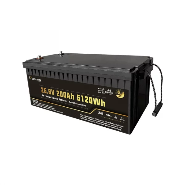 Perfektium PB-Serie LiFePO4-Lithiumbatterie 25,6 V 200 Ah, Smart-BMS mit Bluetooth Perfektium PB-Serie LiFePO4-Lithiumbatterie 25,6 V 200 Ah, Smart-BMS mit Bluetooth