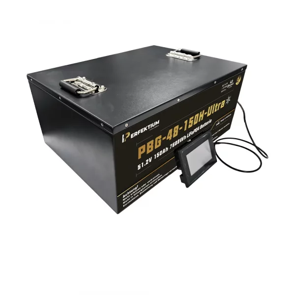 Perfektium PBG-Serie LiFePO4-Lithiumbatterie 51,2 V 150 Ah, Ultra-Smart-BMS mit Bluetooth, Golfwagenbatterie mit Heizung