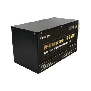 Perfektium PF-Serie LiFePO4-Lithiumbatterie 12,8 V 250 Ah, Smart-BMS mit Bluetooth, Wohnmobil-Untersitzbatterie mit Heizung